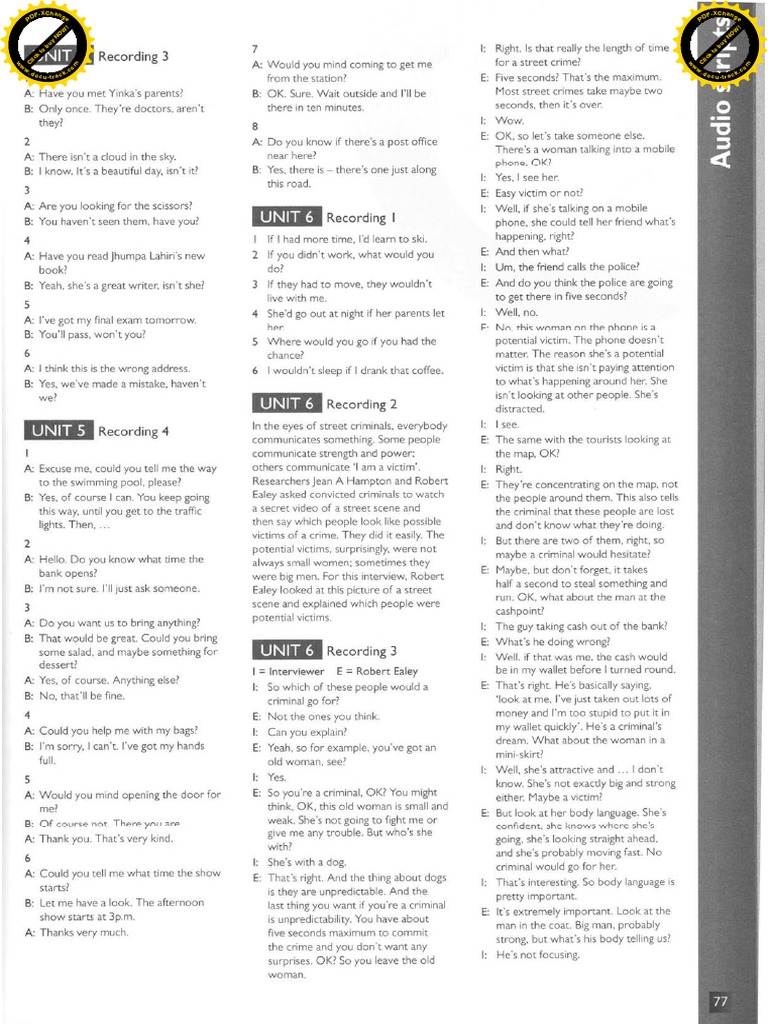 Speakout Intermediate Answer Key PDF | PDF