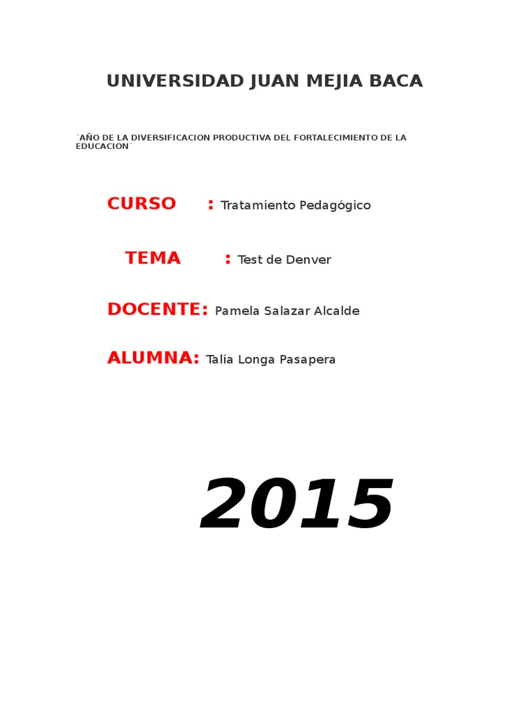 Teoria de denver_teoria_online