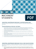 English For Industrial Machinery Students.: Technicians and Technologist