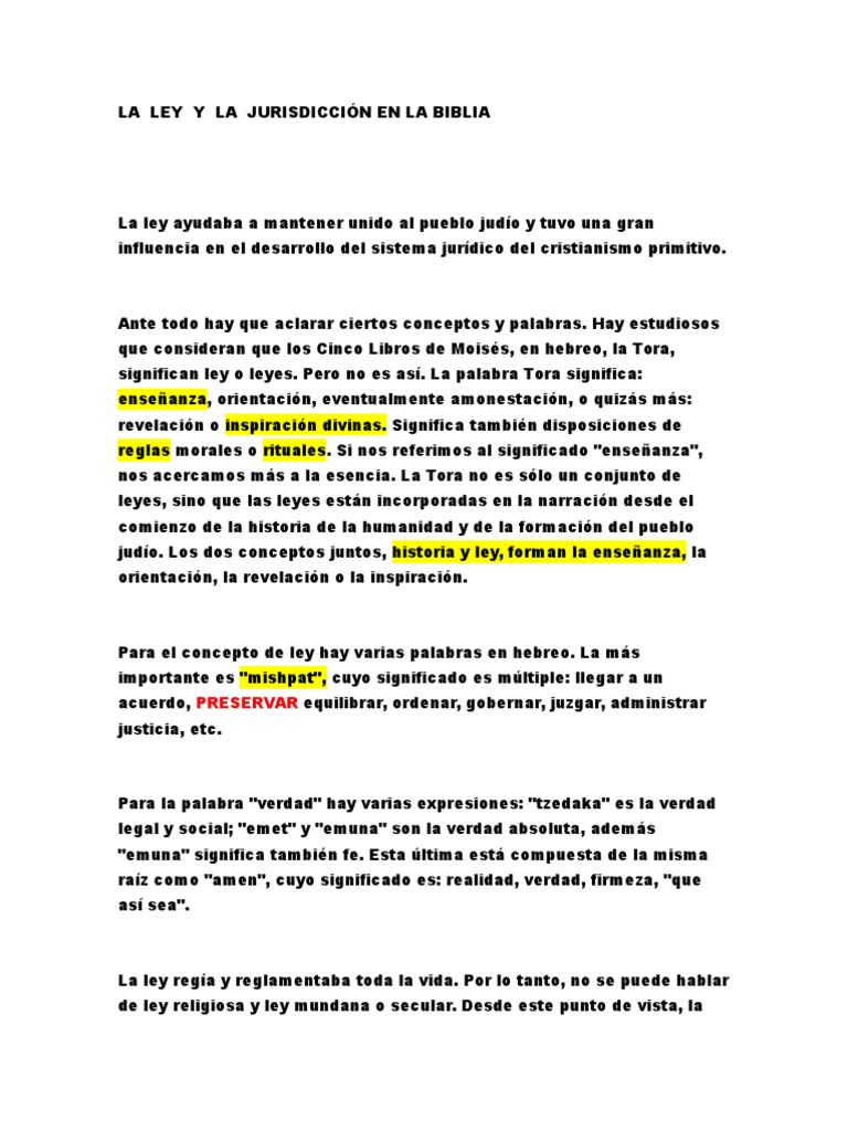Ley y Jurisdicción en la Biblia | PDF | Esclavitud | Bienes (Ley)