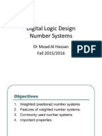 Digital Logic Design Number Systems: DR Moad Al Hassan Fall 2015/2016
