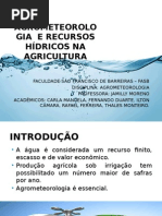 Recursos Hídricos Na Agricultura e AGROMETEOROLOGIA