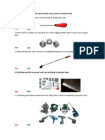 Hand and Power Tools Safety Examination