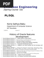 Database Engineering: PL/SQL