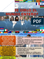 Lección 13 - Debe Oírlo El Mundo Entero - Escuela Sabática Power Point