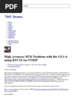 High Accuracy RTK Positions With The LEA-6 Using RTCM Via NTRIP - DIY Drones