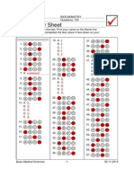 Answer Sheet Key Series IC Biochemistry Key