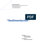 Proceso de Sedimentacion