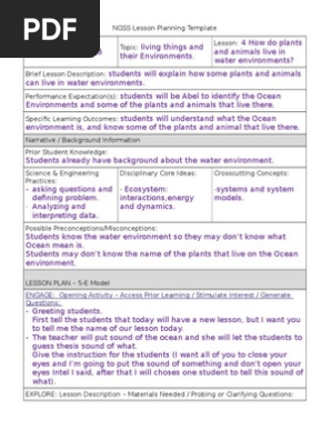 ocean lesson plan