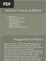 Download Asmaul Husna Al-Matiin by Nailia SN291631917 doc pdf