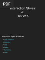 interaction styles   devices