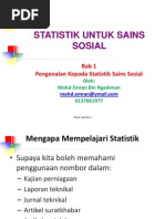 Ssql 1113 Statistik Untuk Sains Sosial Bab 1 Pengenalan Pdf