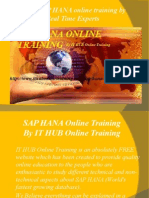 Best SAP HANA Online Training by ITReal Time Experts