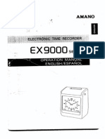 EX9000 Series Time Clock Operation Manual