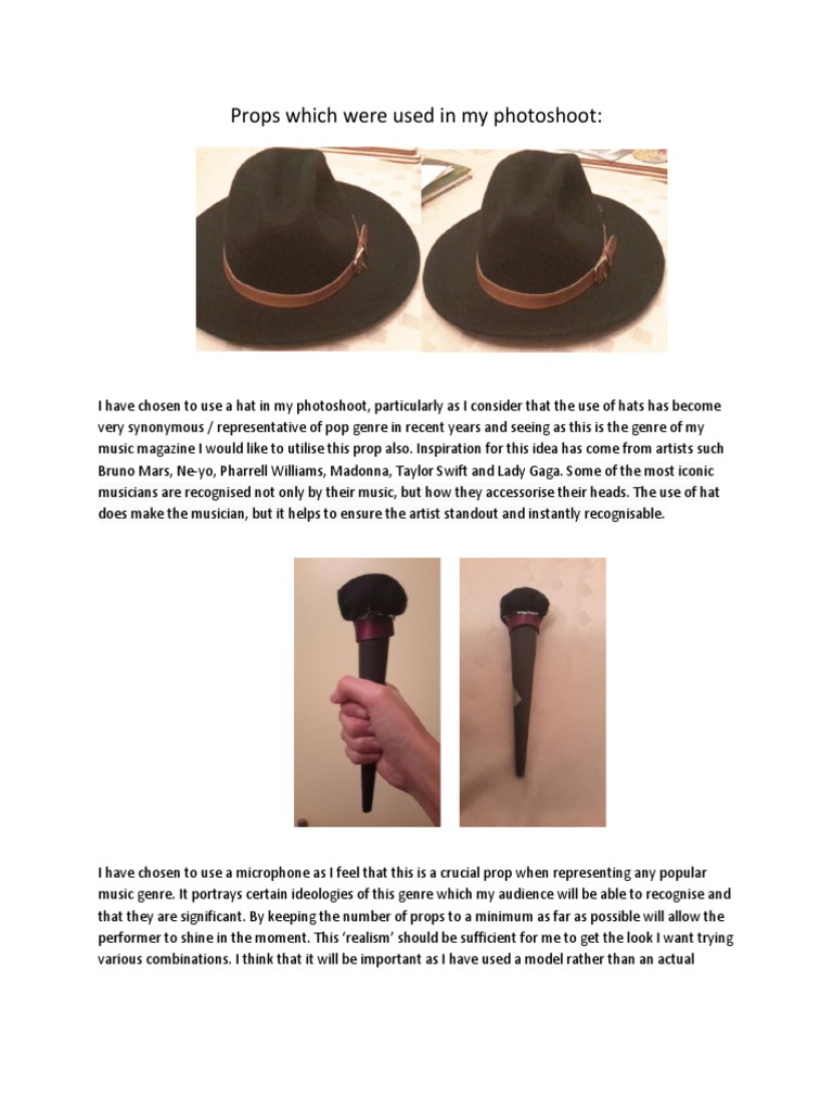 Props For Photoshoot | PDF | Social Science