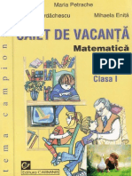 Caiet de Vacanta Clasa 1 Matematica PDF