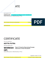 Certificate: Aditya Putra