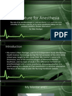 The Future For Anesthesia