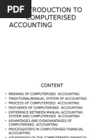 Download INTRODUCTION TO COMPUTERISED  ACCOUNTINGppt by SureshBadiger SN291665410 doc pdf