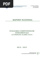 Raport National Evaluari clasa a II-a