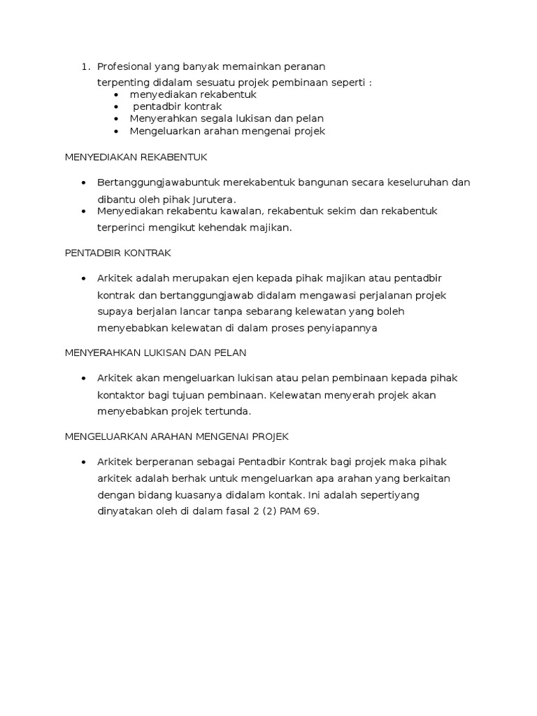 Peranan Arkitek Pdf