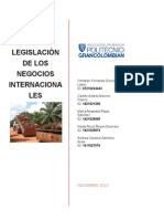 Proyecto Legislación de Los Negocios Internacionales