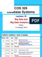 COS326 Big Data Analytics Lecture19