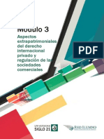 Aspectos Extrapatrimoniales Del Derecho Internacional Privado y Regulación de Las Sociedades Comerciales.