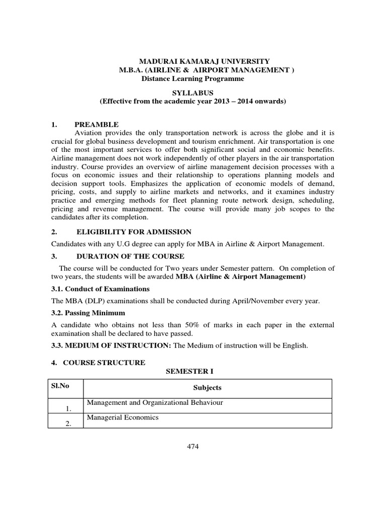 Mku M.B.A Airline Airport Management Download Free PDF Airport