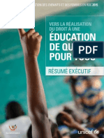 Resume Executif SITAN RDC 2015 Version Francaise. 