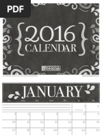 Download Chalkboard Free Printable 2016 Calendars by aaa SN291694204 doc pdf
