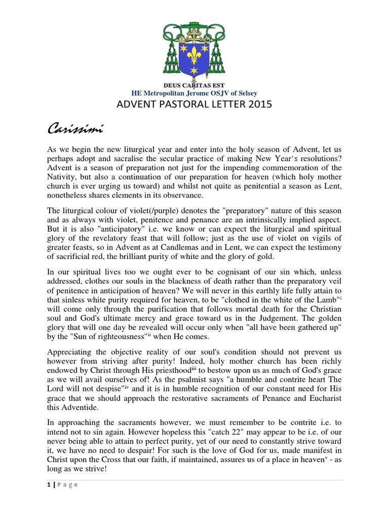 Advent Reflections and Resolutions 2015 | PDF | Penance | Grace In ...