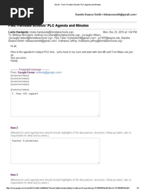 gmail - fwd  ferndale schools plc agenda and minutes 11-23-15