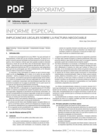 Implicancias Legales Sobre La Factura Negociables + Modif Ley de Sociedades