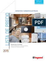 Lista Precios Dispositivos y Aparatos Electricos Legrand 2015 PDF