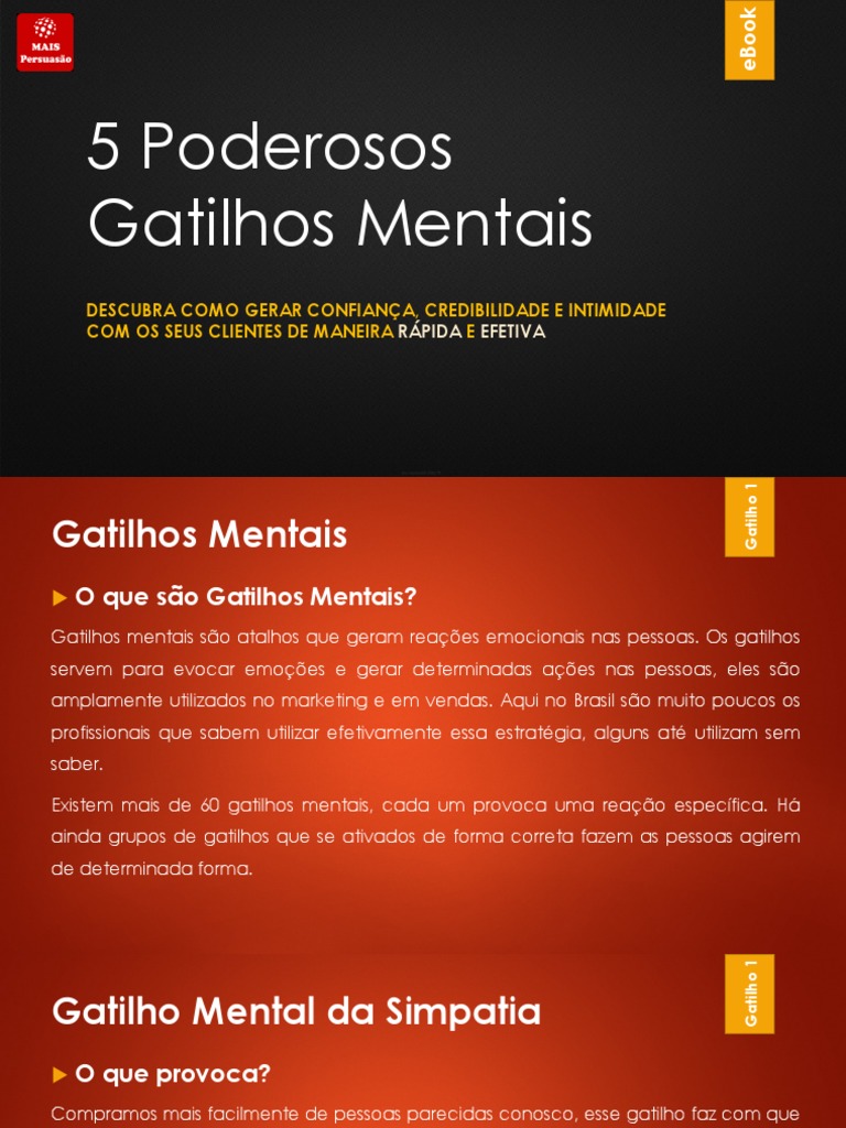 5 Poderosos Gatilhos Mentais | PDF | Programação neurolinguística | Humano