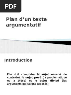 Exemple De Sujet Amene Pose Et Divise