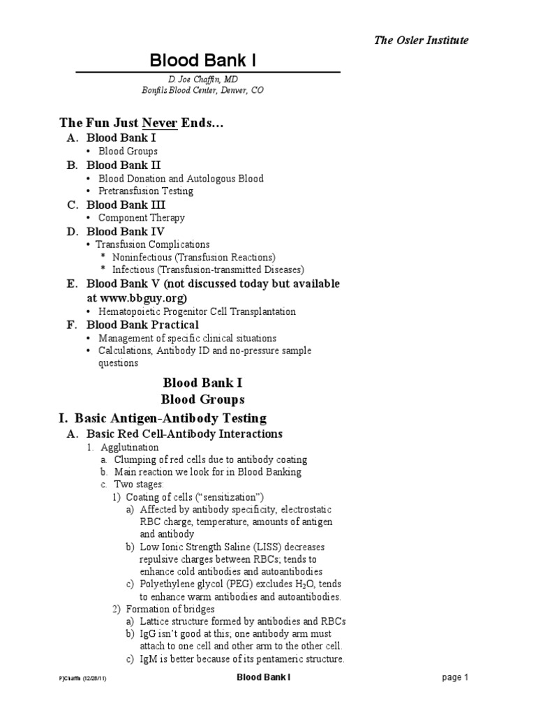 Blood Bank Guy Blood Groups PDF
