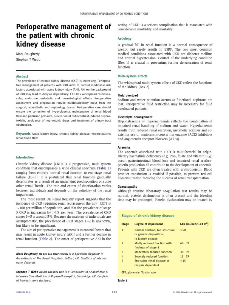Mal de POTT PDF Chronic Kidney Disease Kidney