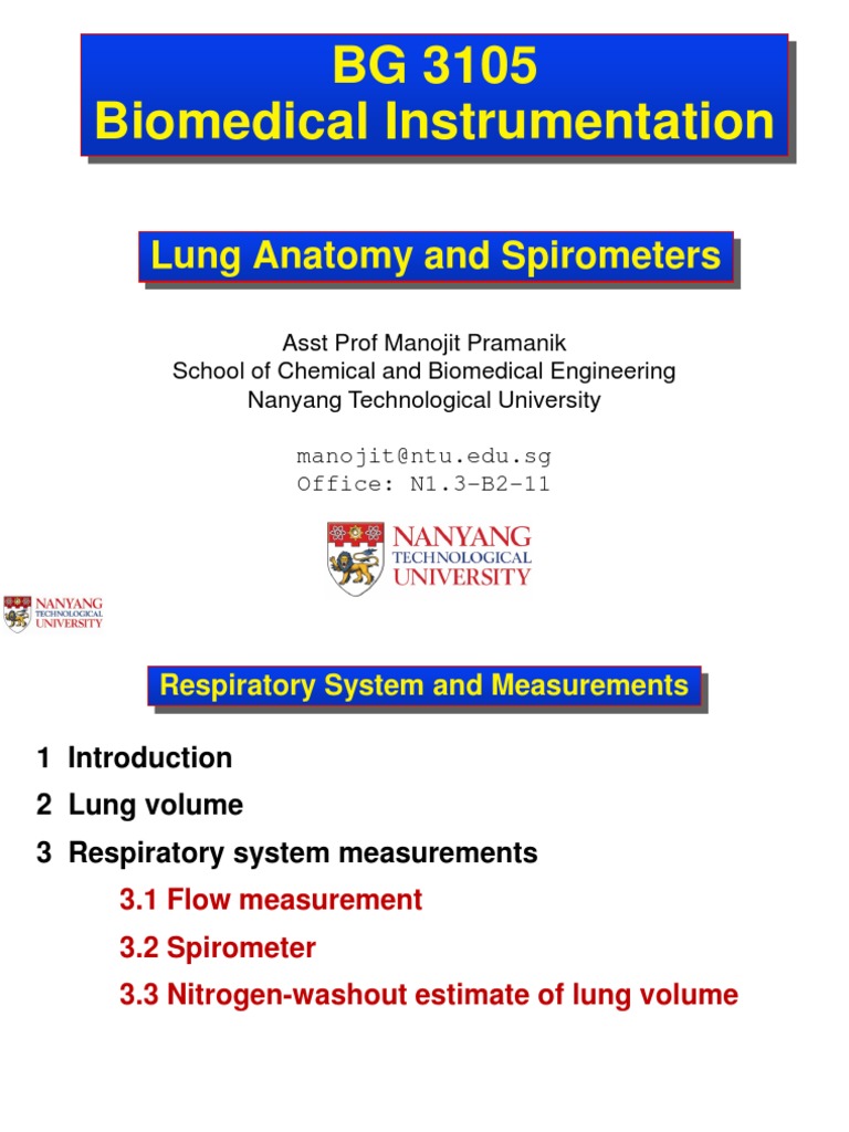 Lung Anatomy and Spirometers PDF Exhalation Respiratory System