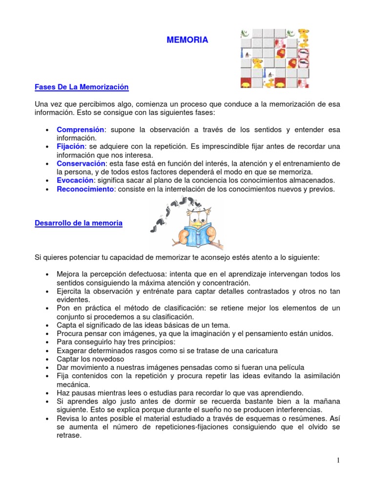 Memoria | PDF | Crecimiento personal y profesional