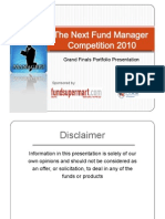 The Next Fund Manager Competition 2010: Grand Finals Portfolio Presentation