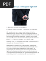 Qual a Diferença Entre Vigia e Vigilante