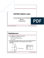 ECE380 Digital Logic: Combinatorial Circuit Building Blocks: Multiplexers