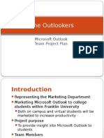 The Outlookers: Microsoft Outlook Team Project Plan