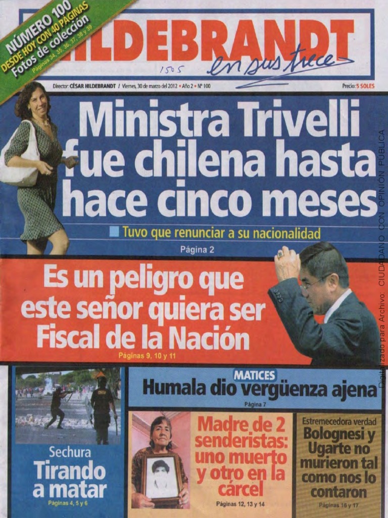 Hildebrandt en Sus Trece 100