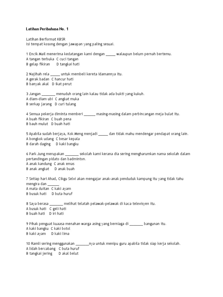 Free Gambar Latihan Peribahasa Terbaru by www.cikimm.com