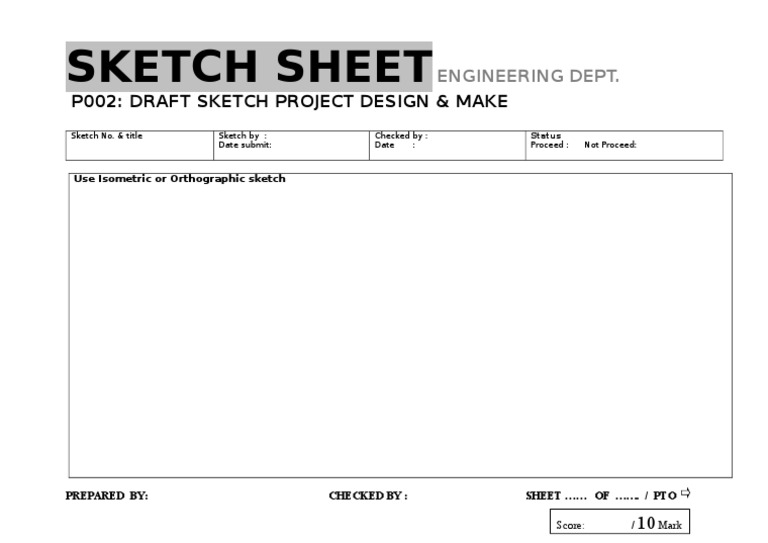 Draft Sketch Design Submission Sheet | PDF | Art | Computers
