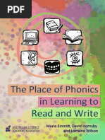 the place of phonics in learning to read and write - emmitt hornsby wilson 2013