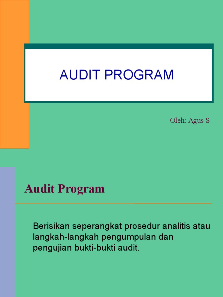 Pedoman Penyusunan Audit Program | PDF | Pengelolaan Keuangan & Uang ...